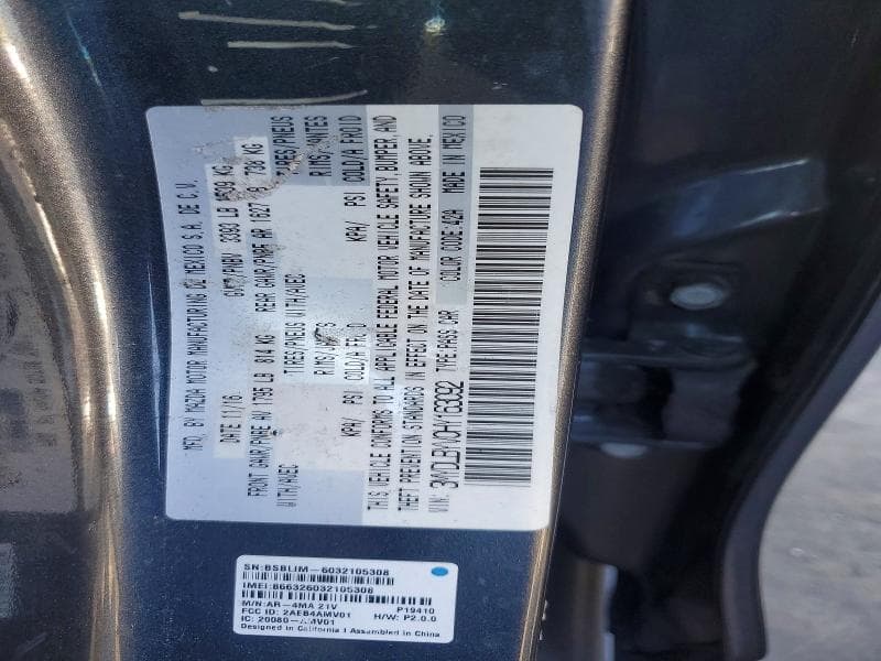 2017 TOYOTA YARIS IA BASE 12