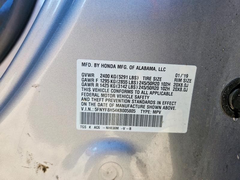 2019 HONDA PASSPORT EXL 13