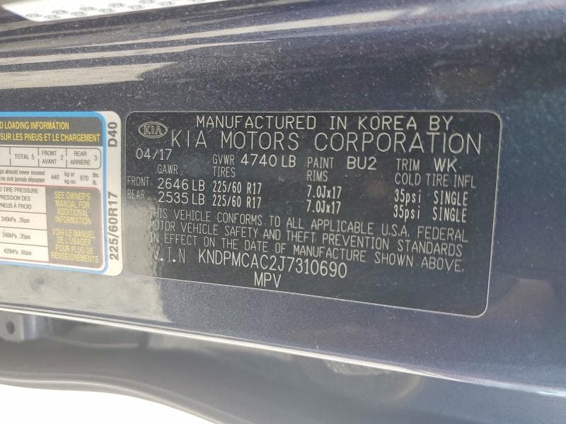 2018 KIA SPORTAGE LX 13