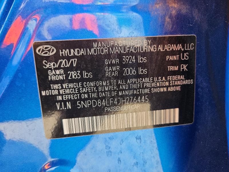 2018 HYUNDAI ELANTRA VALUE EDITION 13