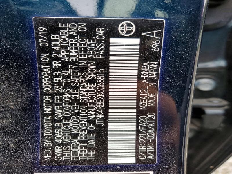 2019 TOYOTA COROLLA HATCHBACK SE 14