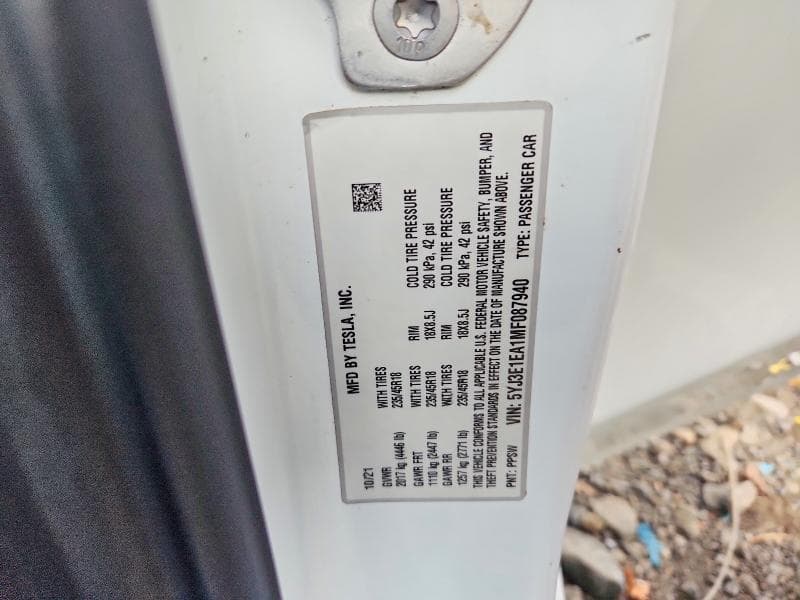 2021 TESLA MODEL 3 12