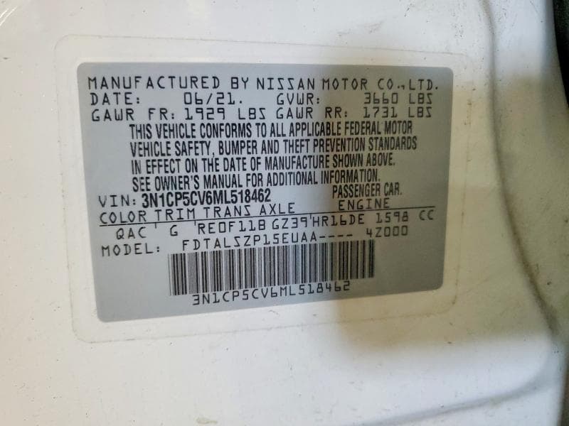 2021 NISSAN KICKS SV 13
