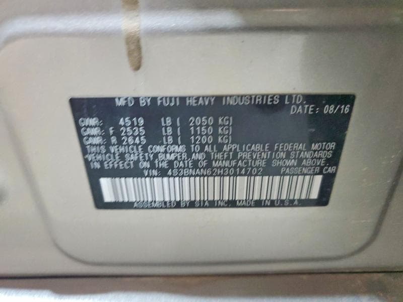 2017 SUBARU LEGACY 2.5I LIMITED 13