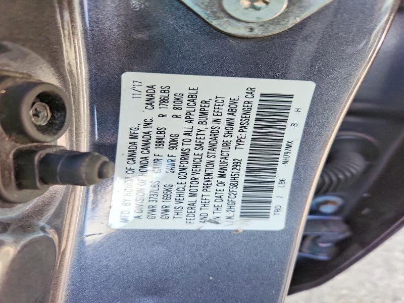 2018 HONDA CIVIC LX 12