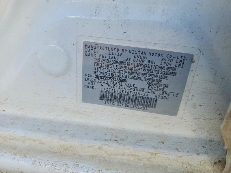 2019 NISSAN VERSA NOTE S 12