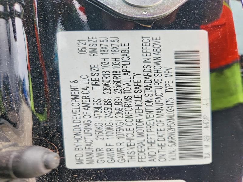 2021 HONDA CR-V EX 13
