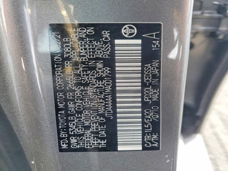 2021 TOYOTA MIRAI XLE 12