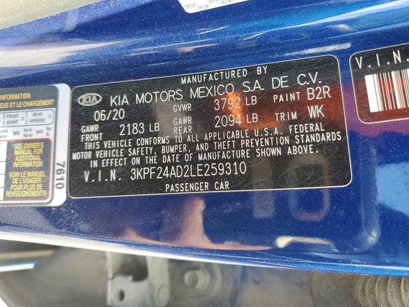 2020 KIA FORTE LXS 12