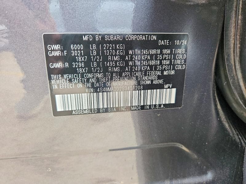 2025 SUBARU ASCENT PREMIUM 14