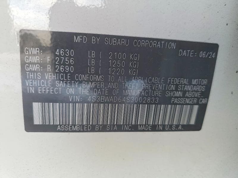 2025 SUBARU LEGACY PREMIUM 13
