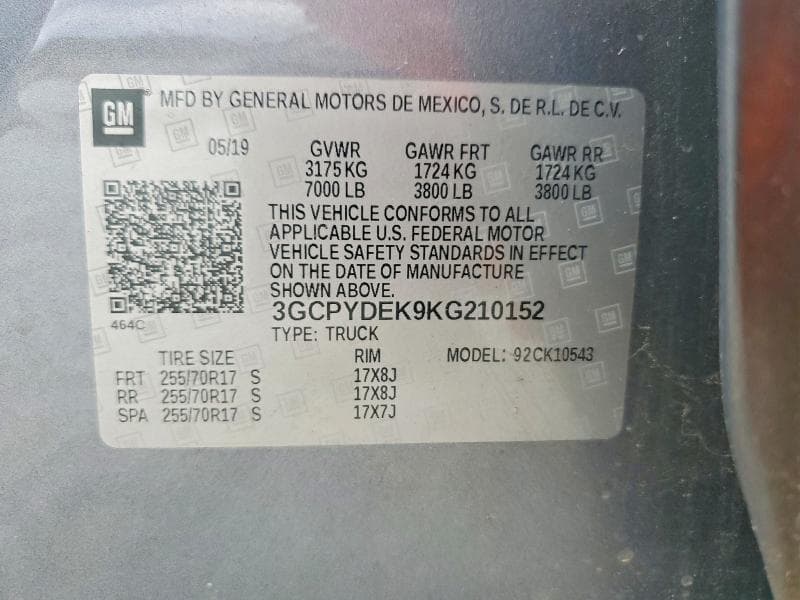 2019 CHEVROLET SILVERADO K1500 LT 12