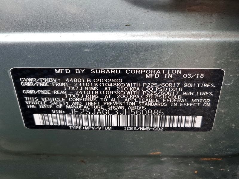2018 SUBARU FORESTER 2.5I PREMIUM 14