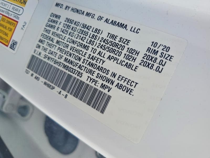 2021 HONDA PILOT TOURING 12