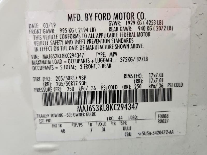2019 FORD ECOSPORT TITANIUM 13