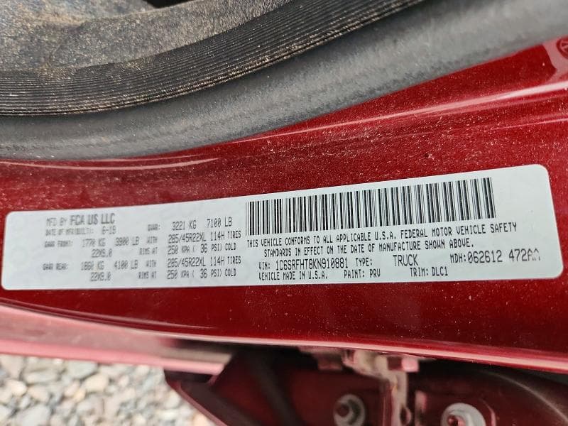 2019 RAM 1500 LIMITED 12