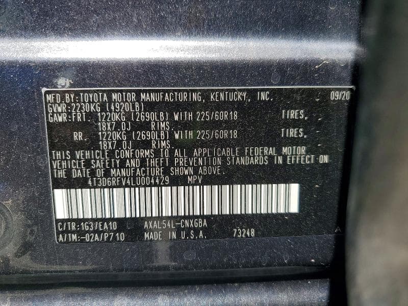 2020 TOYOTA RAV4 LIMITED 13