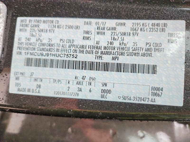 2017 FORD ESCAPE TITANIUM 13