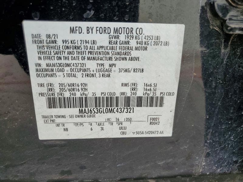 2021 FORD ECOSPORT SE 13