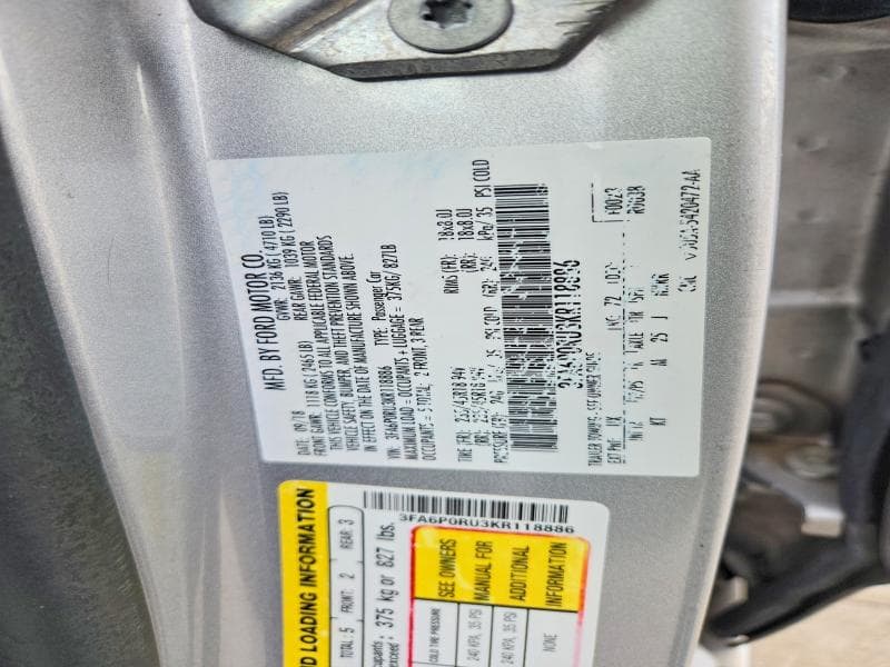 2019 FORD FUSION TITANIUM 12