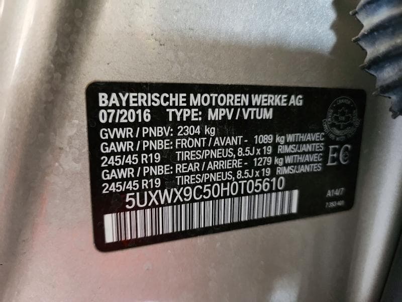 2017 BMW X3 XDRIVE28I 13
