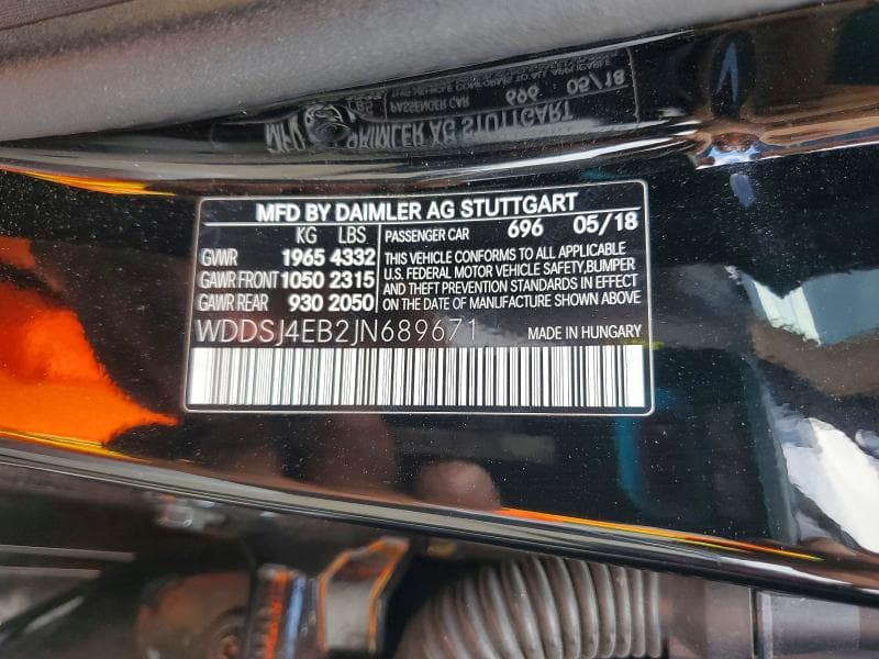 2018 MERCEDES-BENZ CLA 250 12