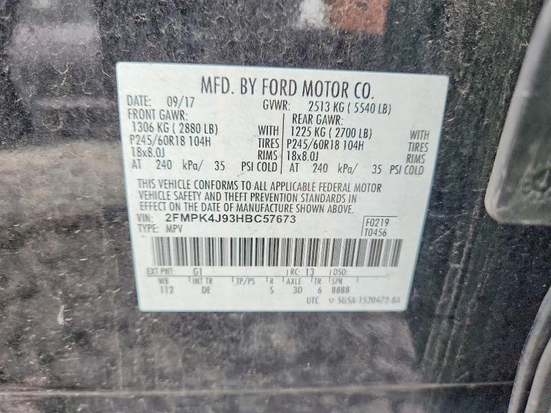 2017 FORD EDGE SEL 13