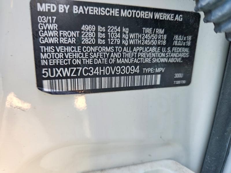 2017 BMW X3 SDRIVE28I 13