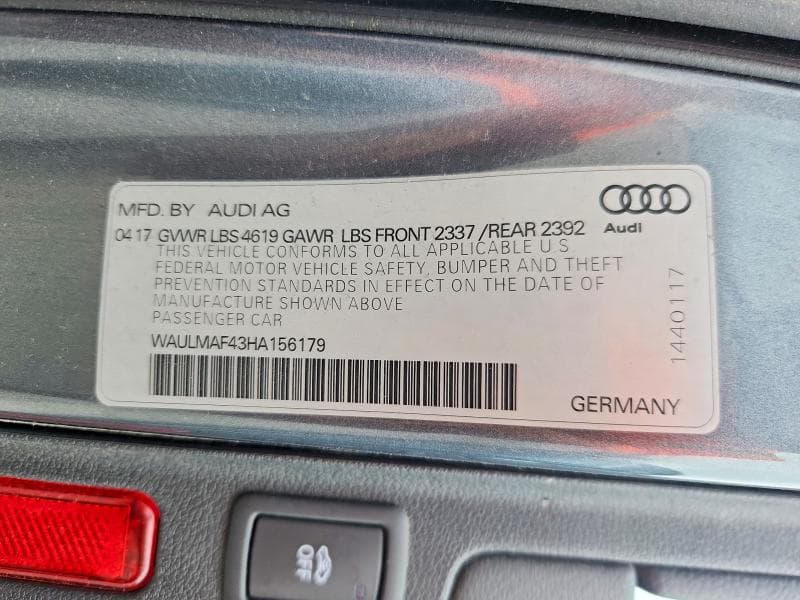 2017 AUDI A4 ULTRA PREMIUM PLUS 12