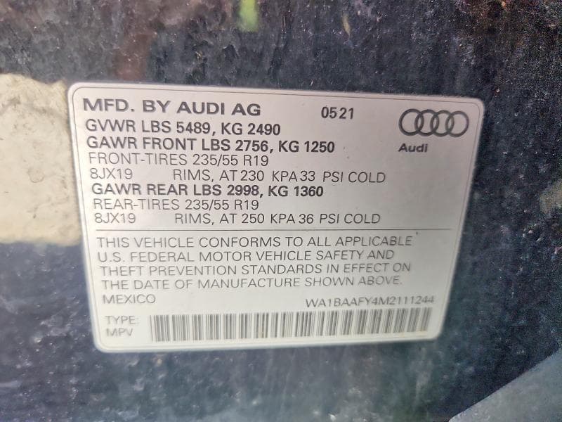 2021 AUDI Q5 PREMIUM PLUS 13