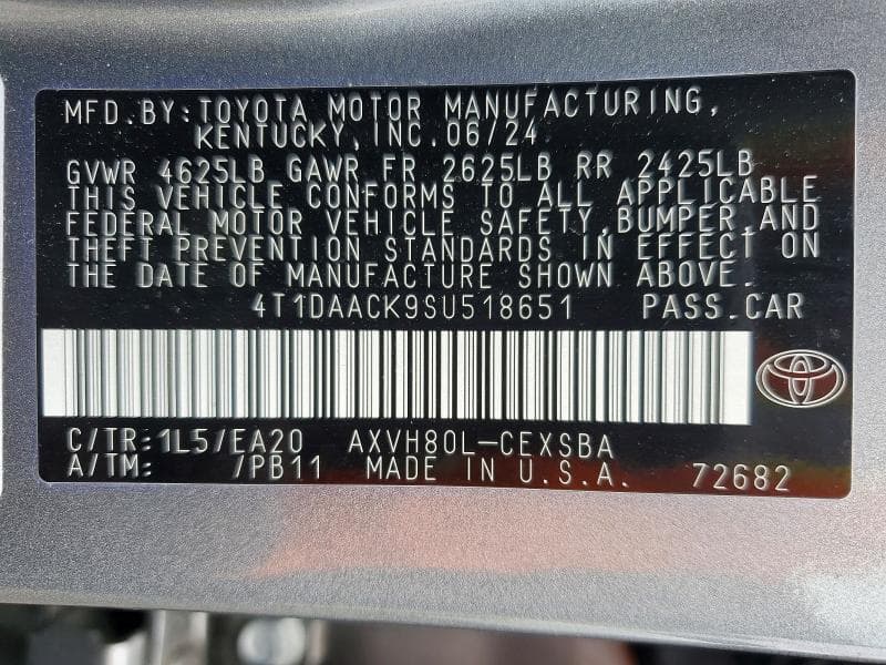 2025 TOYOTA CAMRY SE 13