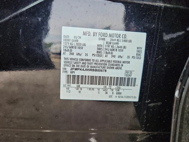 2024 FORD EDGE SEL 12