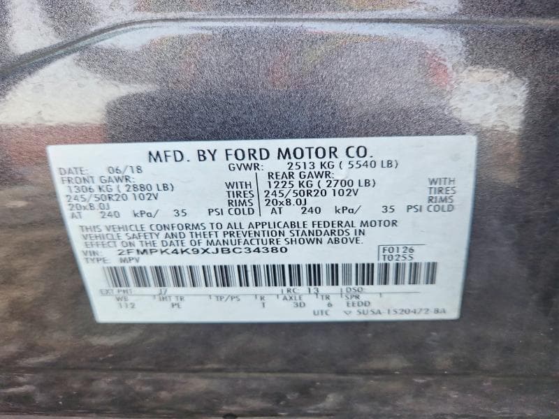 2018 FORD EDGE TITANIUM 13