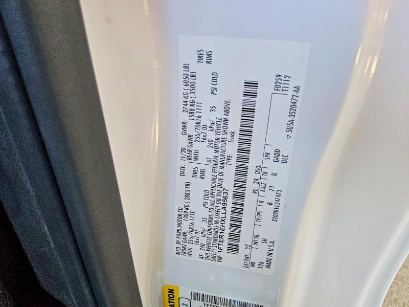 2020 FORD RANGER XL 12