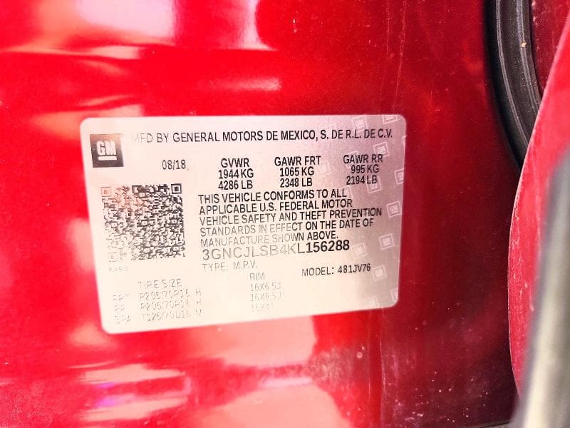 2019 CHEVROLET TRAX 1LT 13