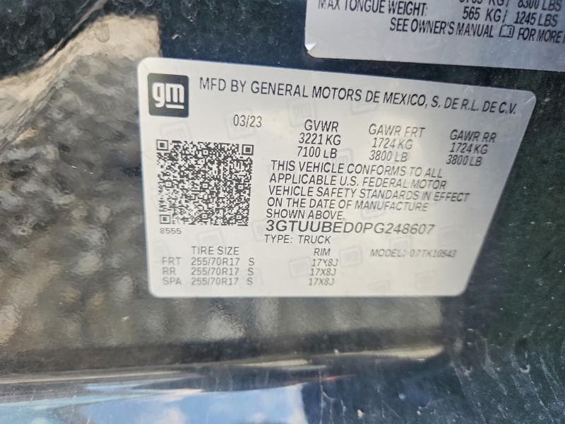 2023 GMC SIERRA K1500 SLE 12