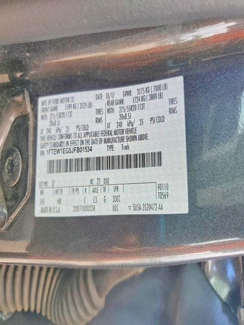 2018 FORD F150 SUPERCREW 12