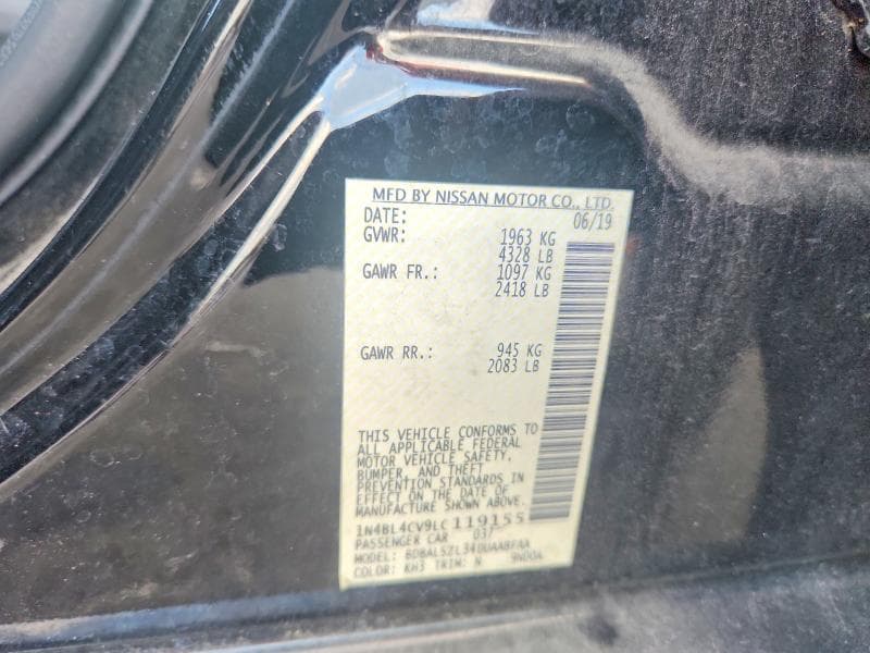 2020 NISSAN ALTIMA SR 13