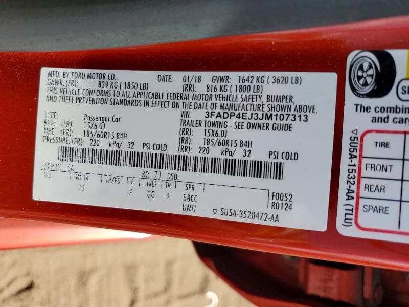 2018 FORD FIESTA SE 12