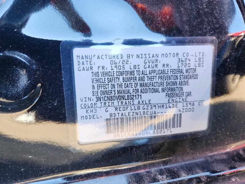 2022 NISSAN VERSA S 12