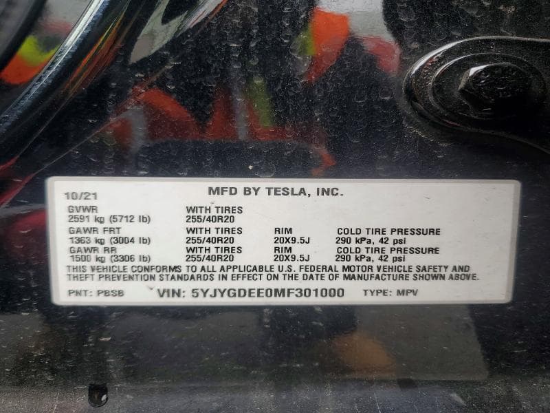 2021 TESLA MODEL Y 13