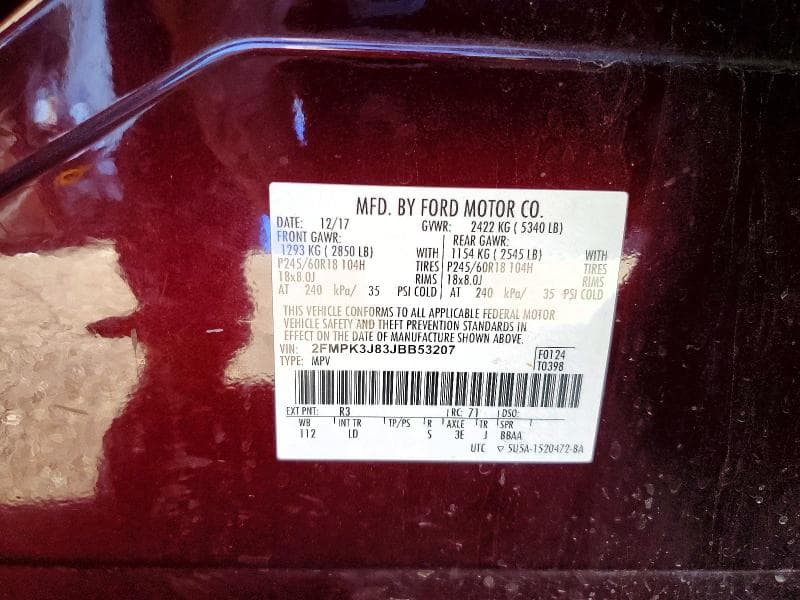 2018 FORD EDGE SEL 13