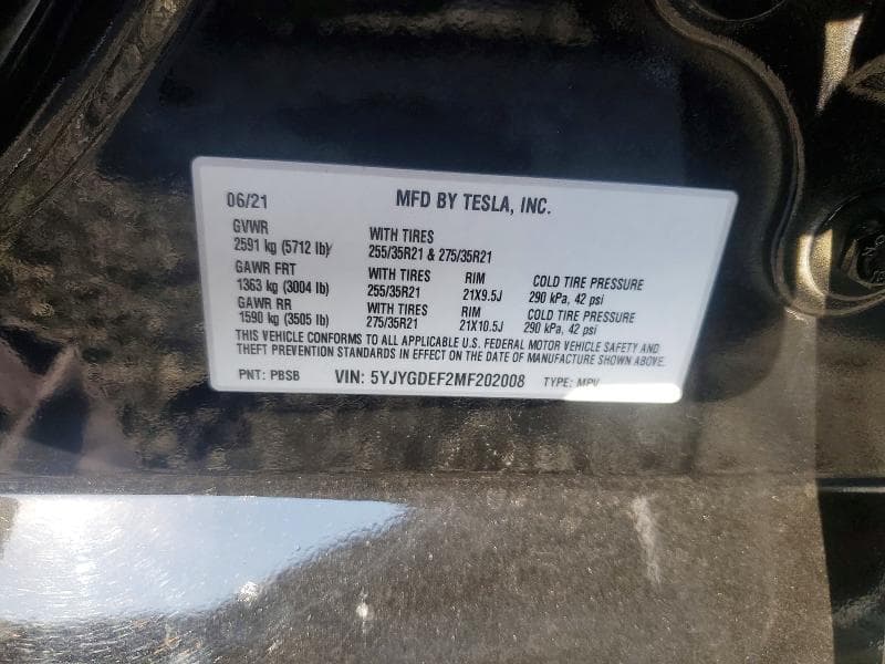 2021 TESLA MODEL Y 12