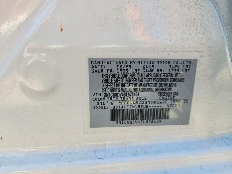 2025 NISSAN VERSA S 13