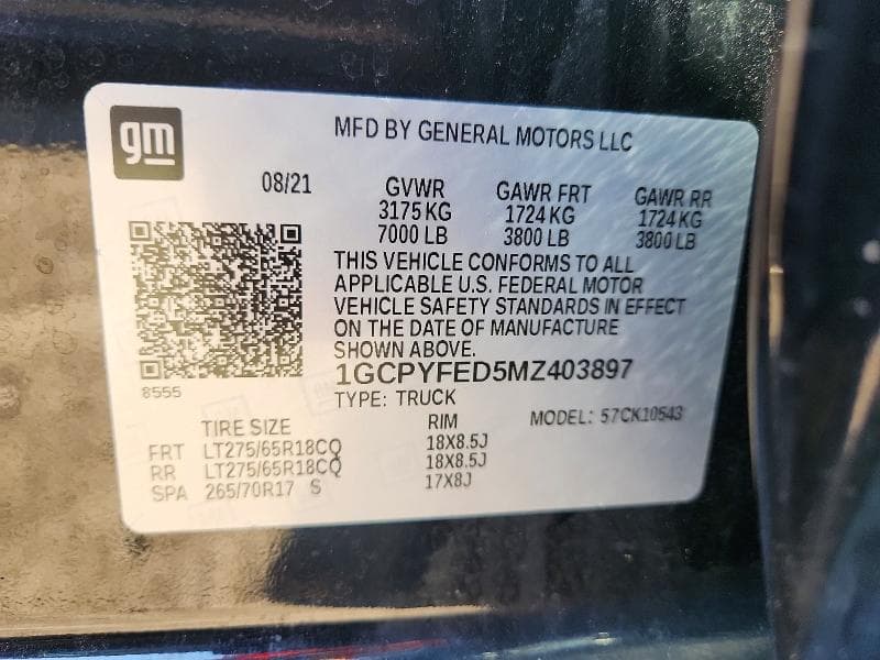 2021 CHEVROLET SILVERADO K1500 LT TRAIL BOSS 12