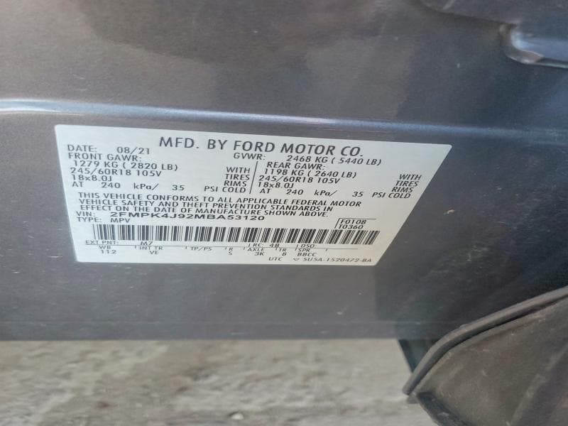 2021 FORD EDGE SEL 13