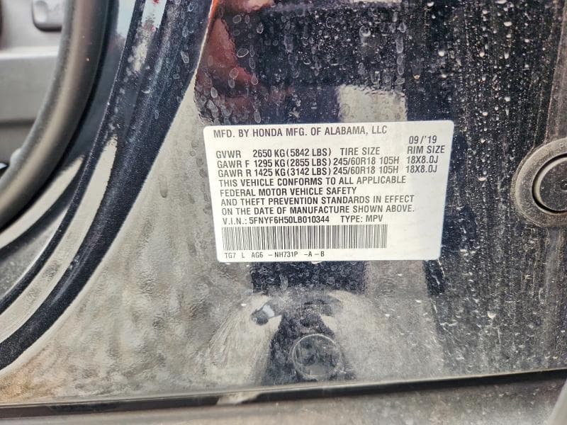 2020 HONDA PILOT EXL 13