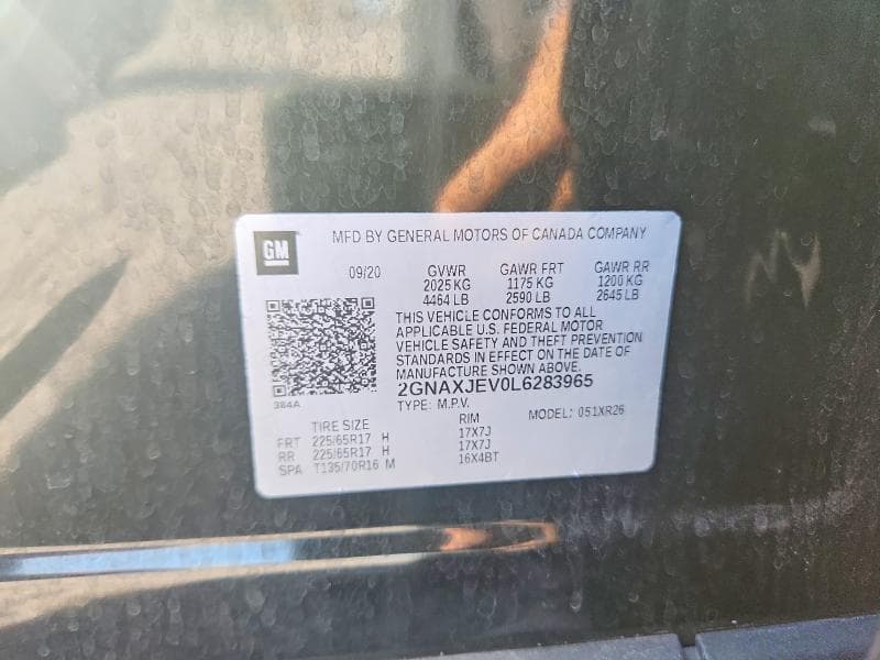 2020 CHEVROLET EQUINOX LT 13