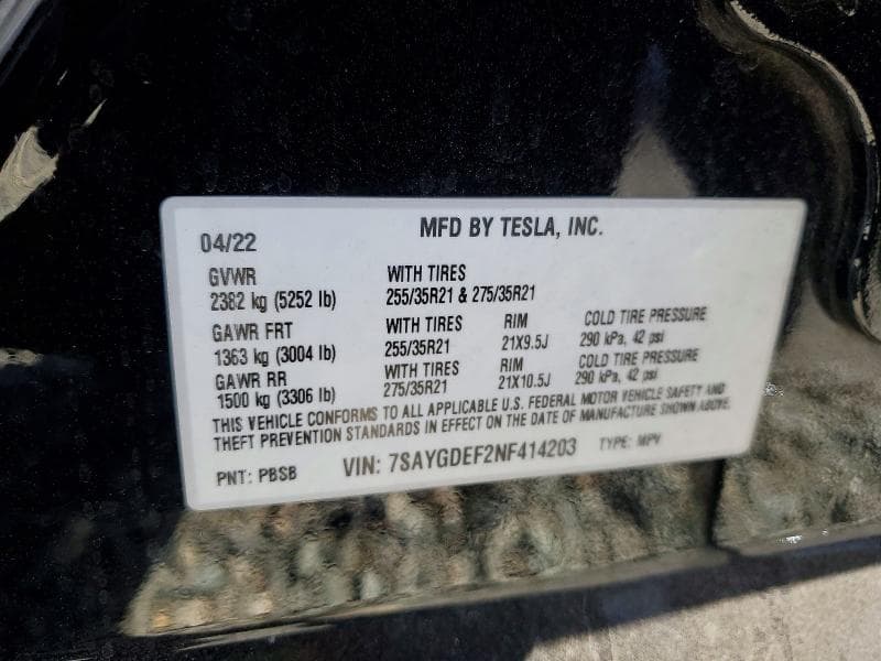 2022 TESLA MODEL Y 13