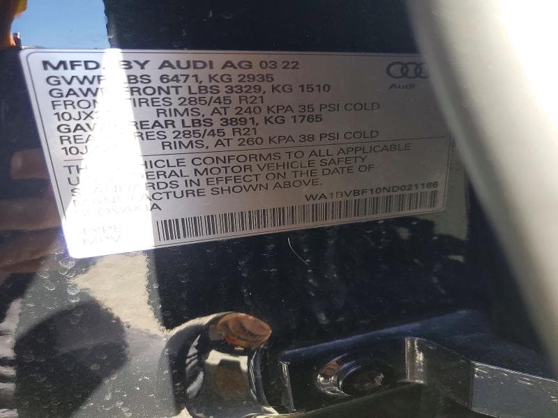 2022 AUDI Q8 PREMIUM PLUS 14